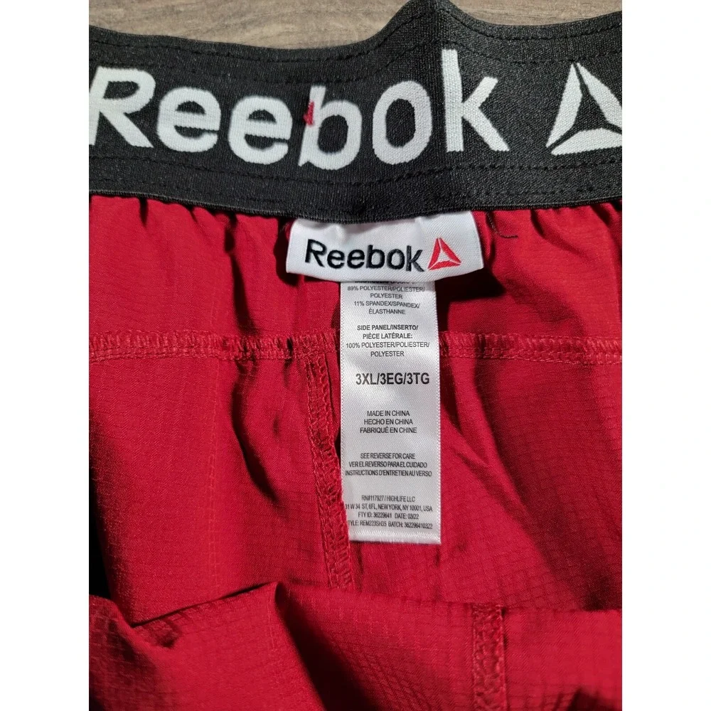 Reebok Mens Active Workout Woven Shorts Size 3XL Red Elastic Waist Stretchy NWT